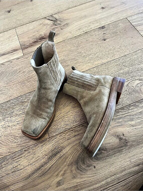 AGL Suede-Style Ankle Boots in Brown